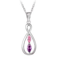 Sterling Silver Infinity Zirconia Necklace