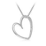 Sterling Silver Floating Heart Necklace