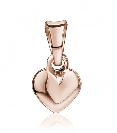 Gold Puffed Petite Heart Pendant