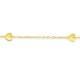 Gold Petite Hearts Bracelet