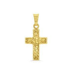 Gold Mini Reversible Cross Pendant