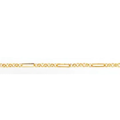 Yellow Gold Mixed Link Bracelet