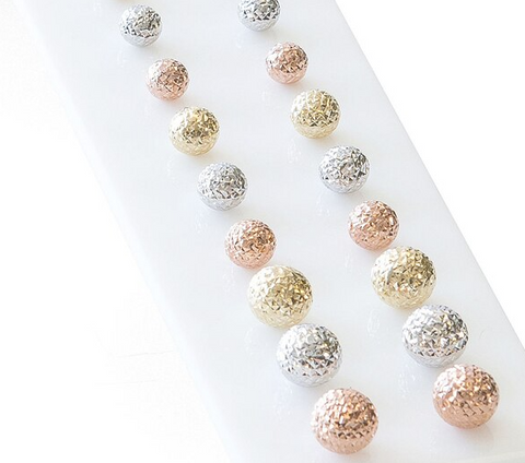 10kt Fancy Goldball Studs - You Choose