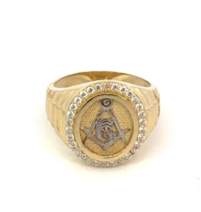 Yellow Gold Masonic Ring