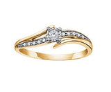 Yellow Gold Diamond Promise Ring