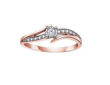 Rose Gold Promise Diamond Ring