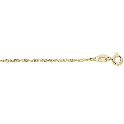 Gold Singapore Twist Chain Italian 16"