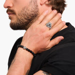 Thomas Sabo Silver blackened signet ring Wolf