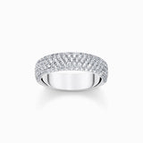 Thomas Sabo Silver band ring with white zirconia