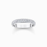 Thomas Sabo Silver band ring with white zirconia