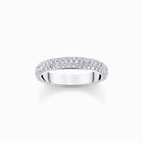 Thomas Sabo Silver band ring with white zirconia