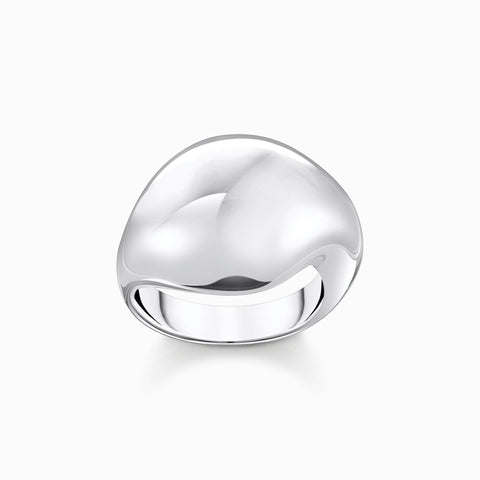 Thomas Sabo Silver ring in organic drop-shape