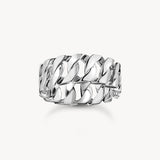 Thomas Sabo Silver wide ring with chain links