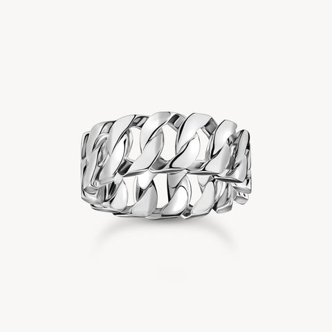 Thomas Sabo Silver wide ring with chain links