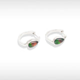 KORITE Essentials teardrop ammolite earrings in sterling silver