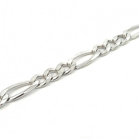 Sterling Silver Figaro Chain 9.7mm - 22"