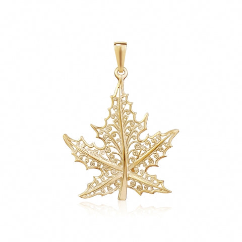 Gold Collection - Maple Leaf Pendant