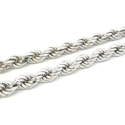Sterling Silver Rope Bracelet 8.2mm - 8"