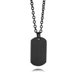 ITALGEM Black Dogtag Cross Accent Pendant