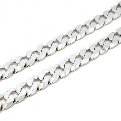 Sterling Silver Flat Curb Chain 10mm - 24"