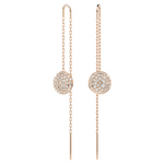 Swarovski Meteora drop earrings White, Rose gold 5689427