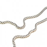 Sterling Silver 3mm Miami Link Chain - 18"