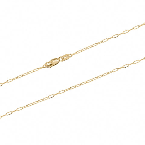 10kt Gold Paperclip Chain Italian 18"