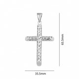 Large Sterling Silver Cross Pendant