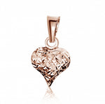 Rose Gold Puffed Heart Pendant