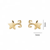 Petite Gold Star Stud Earrings