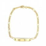 Gold ID Figaro Bracelet