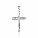 Large Sterling Silver Crucifix Cross Pendant