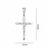 Large Sterling Silver Crucifix Cross Pendant