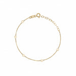 Gold with tiny discs Dainty Bracelet