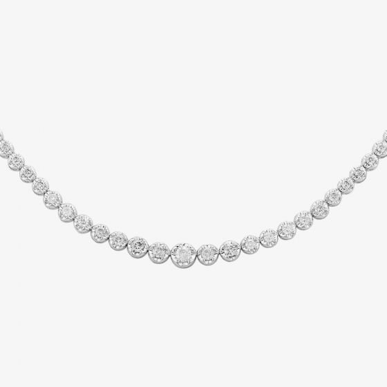 Lab grown diamond hot sale tennis necklace