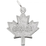 Sterling Flat Canada Maple Leaf Pendant