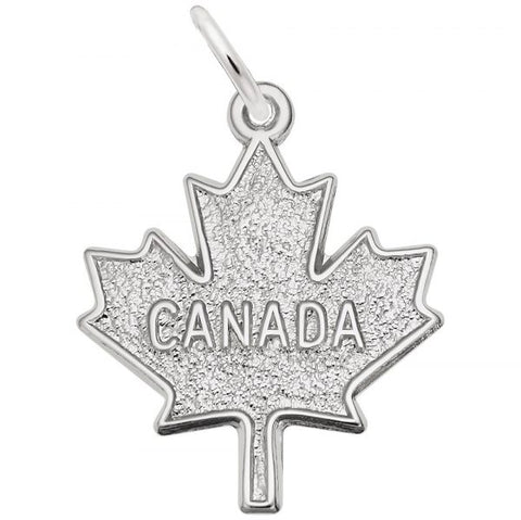 Sterling Flat Canada Maple Leaf Pendant