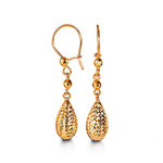 Bella Collection - Yellow Gold Dangle Drop Earrings