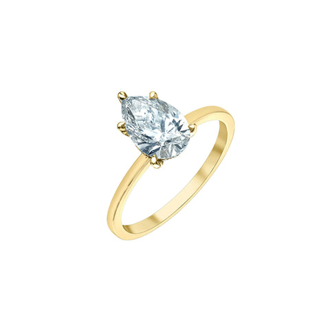Diamond Evolution - Pear Solitaire Ring