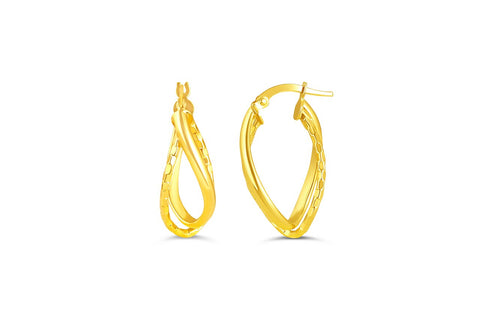 Bella Collection - Yellow Gold Hoop Earrings
