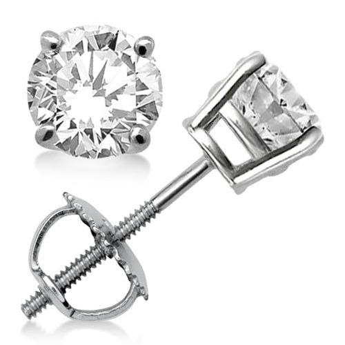 14kt White Gold tw Diamond Stud Earrings