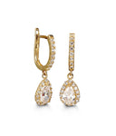 Bella Collection - Zirconia Dangle Gold Earrings