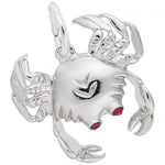 Sterling Silver Crab with Stones Charm/Pendant