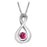 Pulse 10kt White Gold Birthstone Necklace - You choose