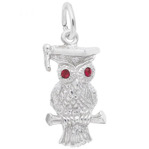Sterling Silver Graduation Owl Charm/Pendant
