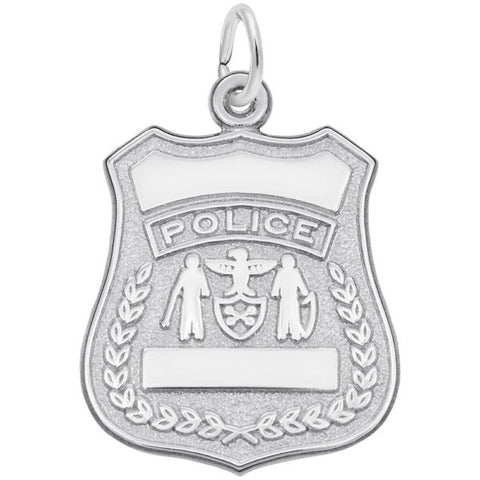 Sterling Police Badge Pendant
