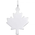 Sterling Silver Flat Maple Leaf Pendant