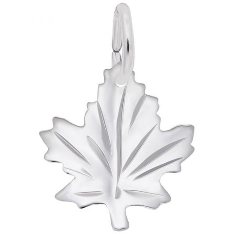 Sterling Silver Medium Maple Leaf Pendant