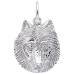 Sterling Silver Wolf Head Charm/Pendant