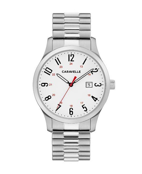 Caravelle steel hot sale men's watch